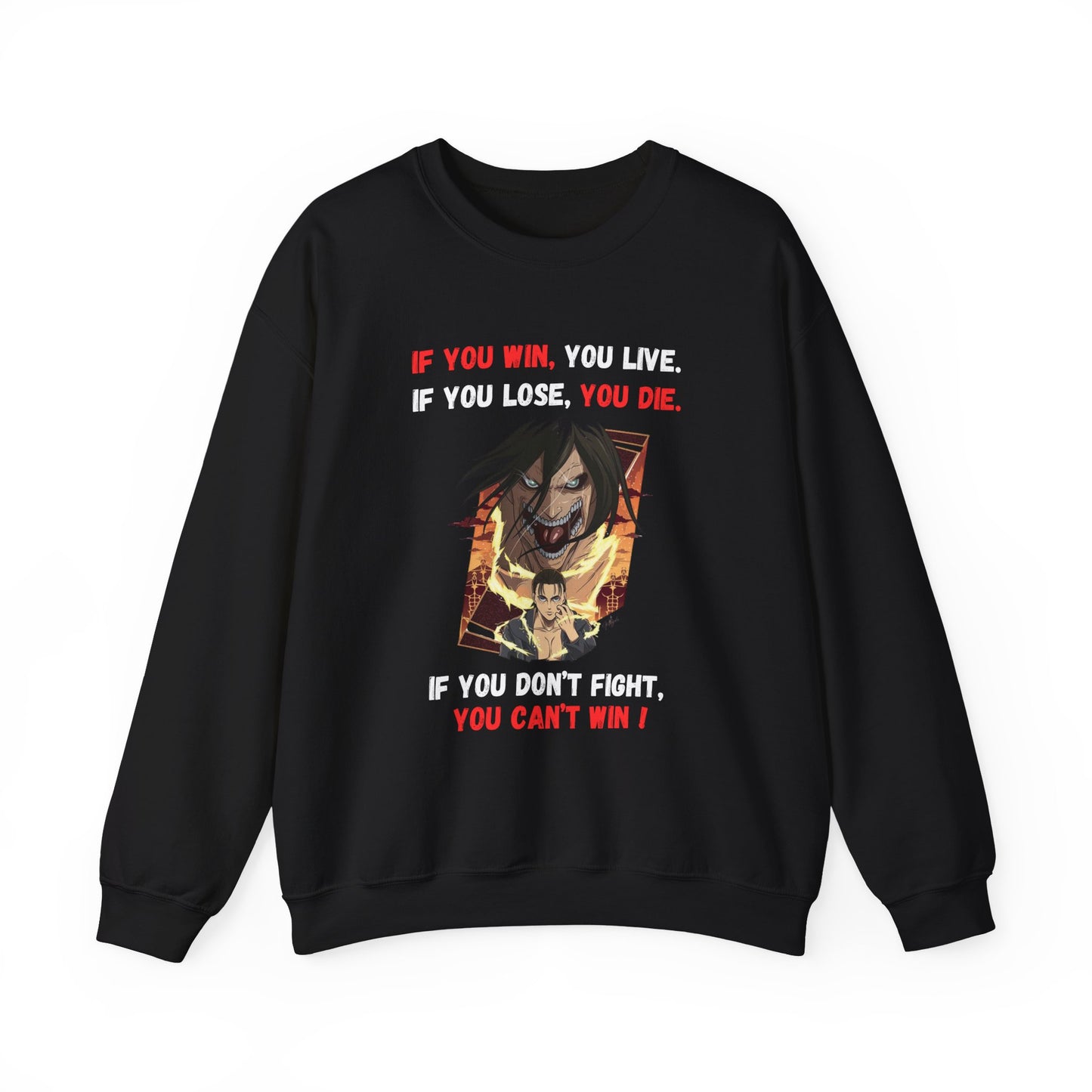 Anime Graphic Sweatshirt - Eren Attack on Titan Design