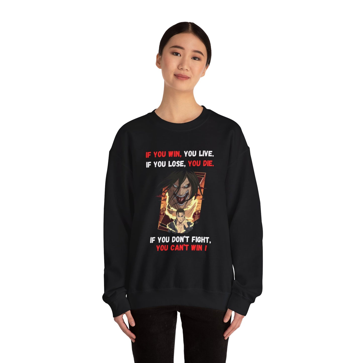 Anime Graphic Sweatshirt - Eren Attack on Titan Design